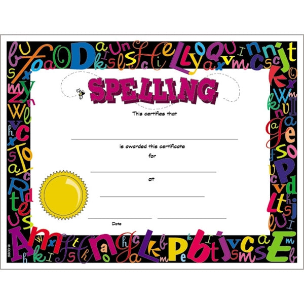 Text-weight Colorful Certificate Borders