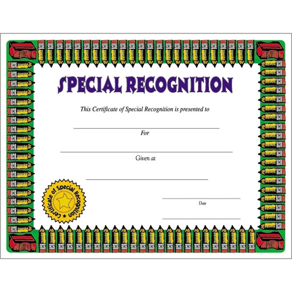 Text-weight Colorful Certificate Borders