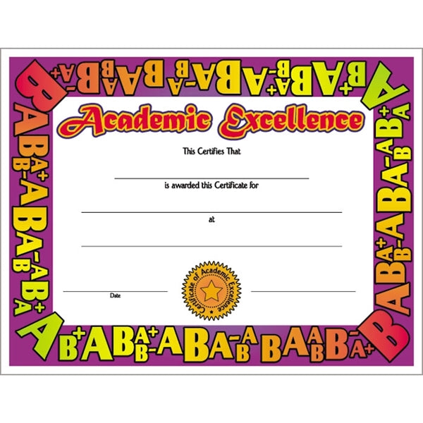 Text-weight Colorful Certificate Borders