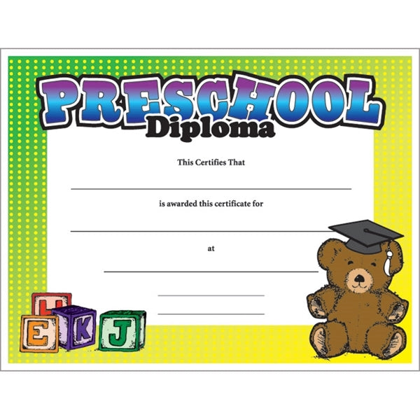 Text-weight Colorful Certificate Borders
