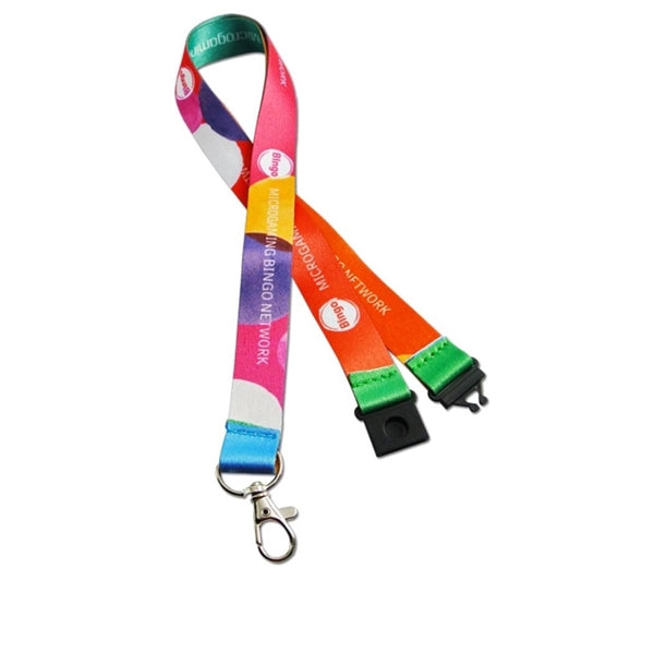 1/2 Dye-Sublimation Lanyard w/ Safety Breakaway