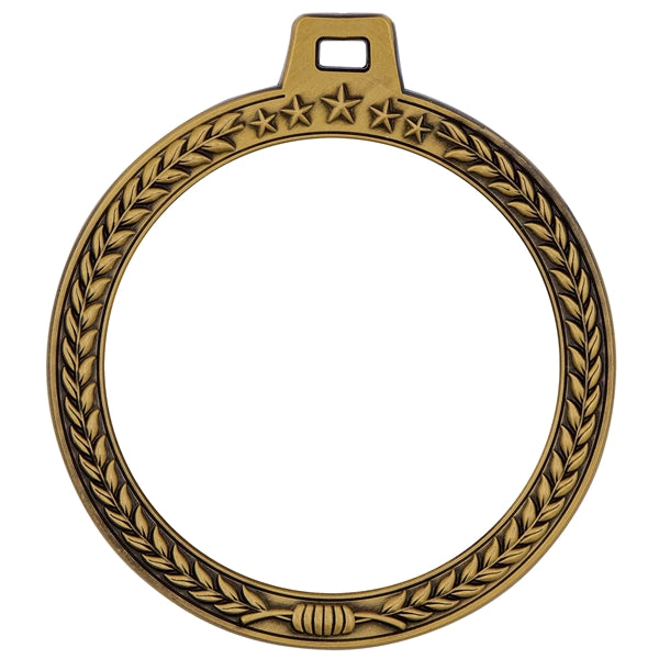 3" Speed Medal 3D Wreath & Star Border