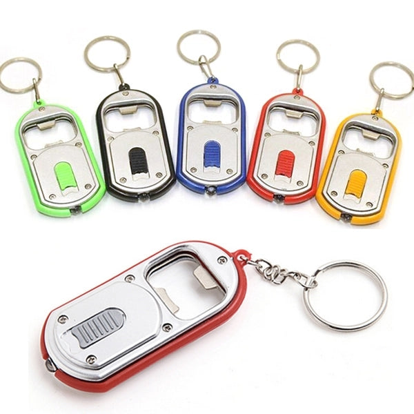 LED Light Bottle Opener Keychain