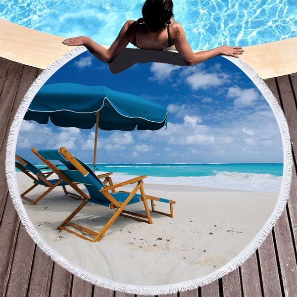 59" Fashion Round Beach Towel