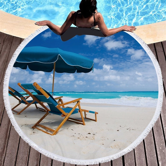 59" Fashion Round Beach Towel