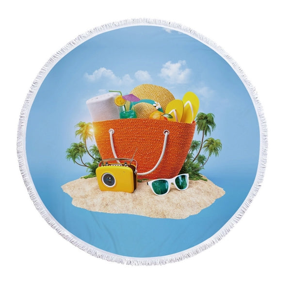 59" Fashion Round Beach Towel