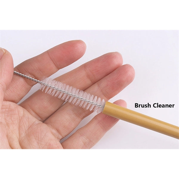Eco-friendly Bamboo Straw Set With Cleaning Brush