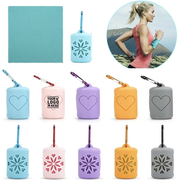 Sports Cooling Towel with Breathable Silicone Bag