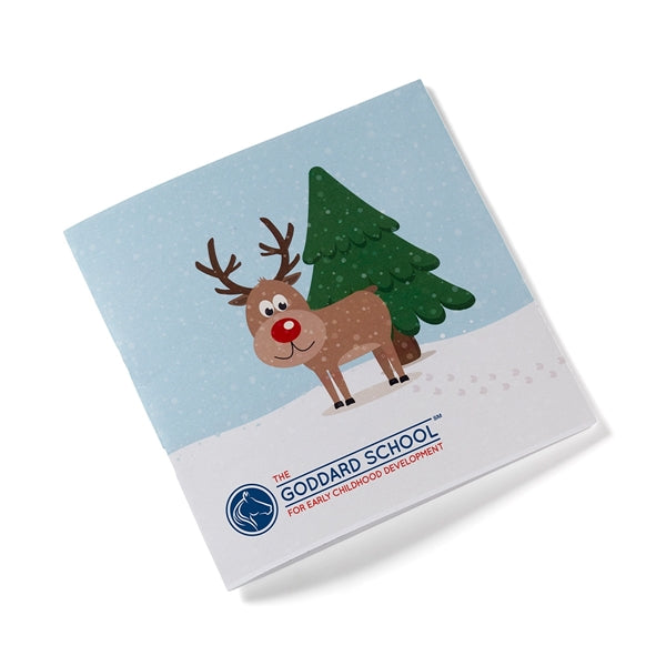 Deluxe Holiday 7" Adult Coloring Book & 8-Color Pencil Set
