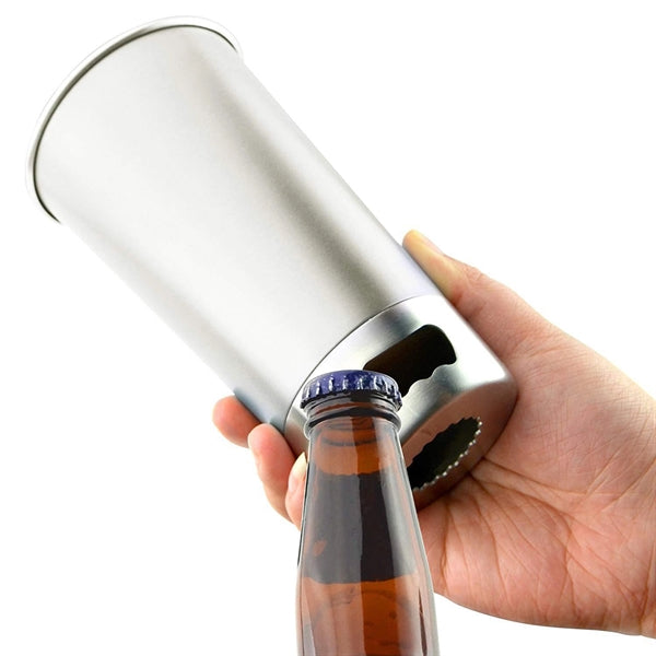 17 oz. Stainless Steel Beer Cup with Opener
