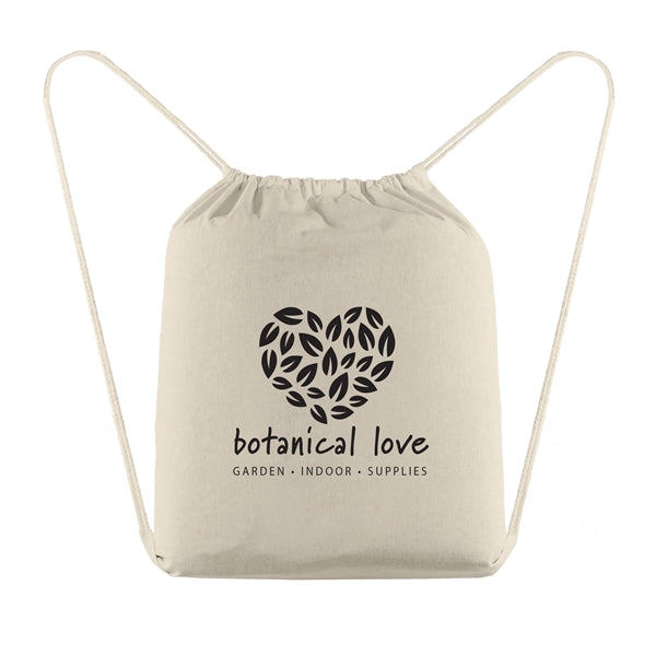 Java - 5 oz Natural Cotton Drawstring Backpack