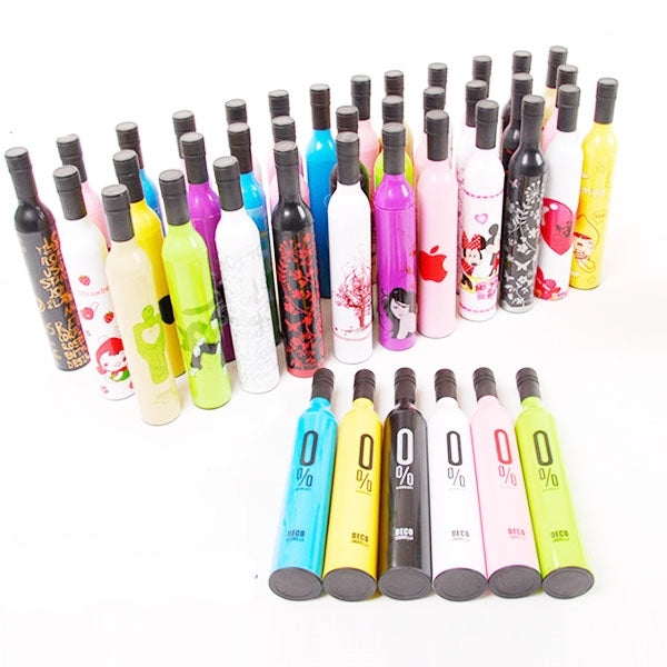 Wine Bottle 3 Folding Umbrellas