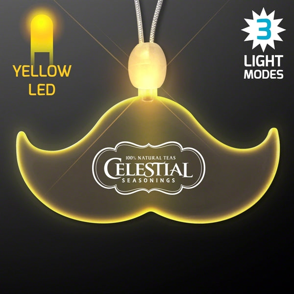 Acrylic Mustache Shape Necklace with LED