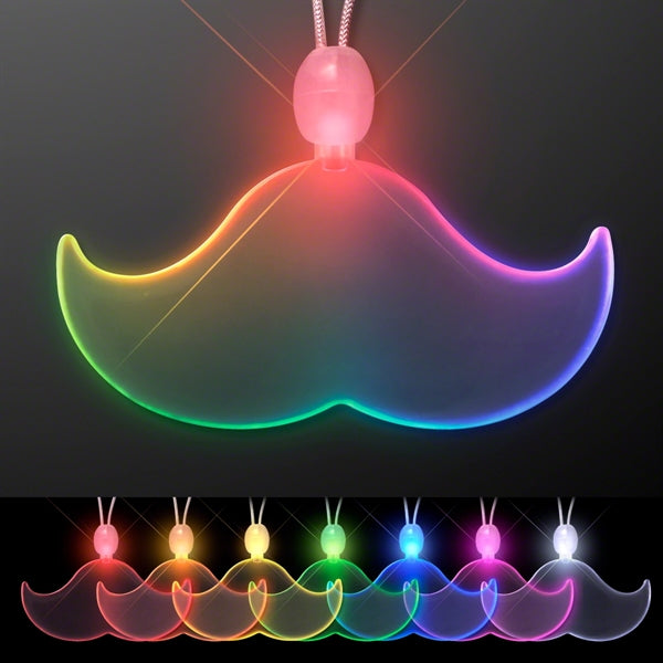 Acrylic Mustache Shape Necklace with LED