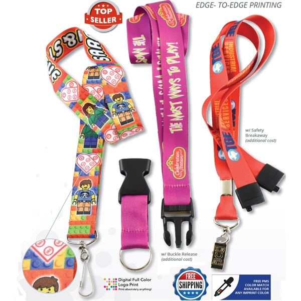 5/8" Full color Sublimated lanyard