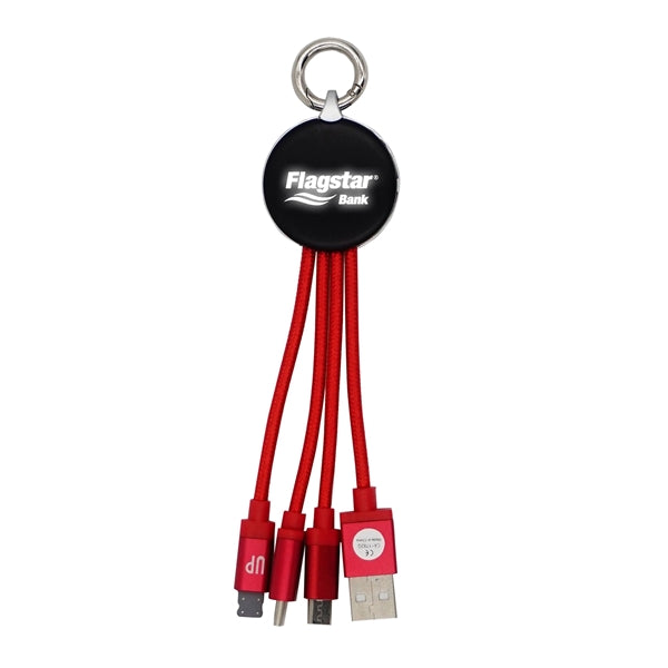 Metallic Logo Light Up Cable with Type C USB