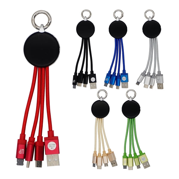 Metallic Logo Light Up Cable with Type C USB