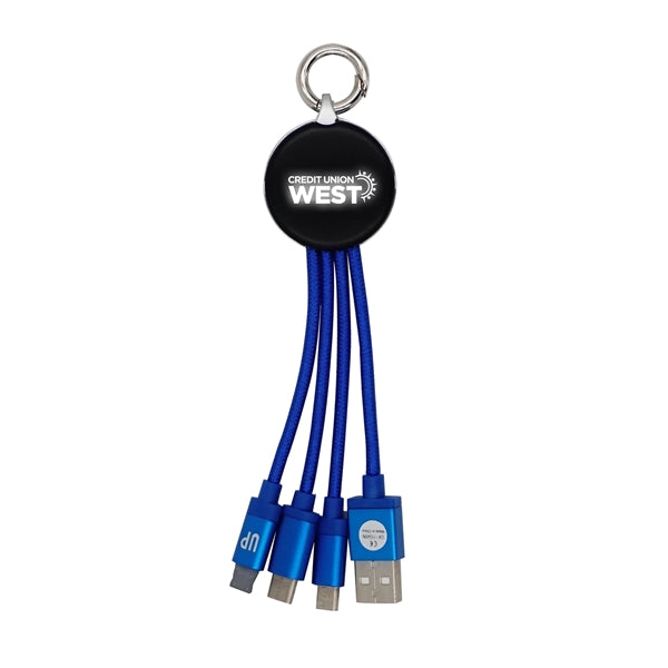 Metallic Logo Light Up Cable with Type C USB