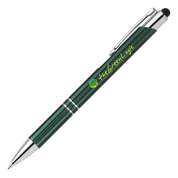 Tres-Chic w/Stylus - ColorJet - Full Color Metal Pen