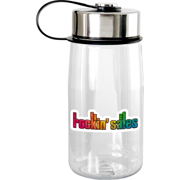 Metal Lanyard Lid 18 oz. Recycled Bottle