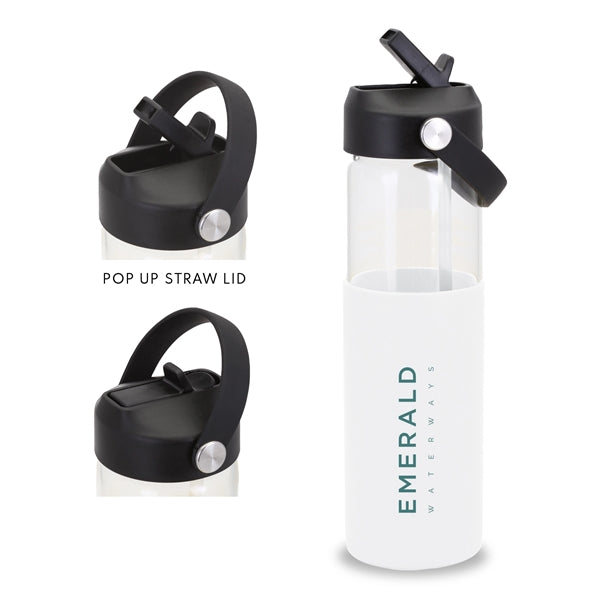 Lucid 20 oz. Glass Bottle with Silicone Sleeve