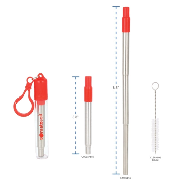 Portable / Retractable Stainless Steel Straw