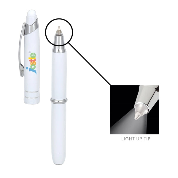Torch 2 LED Light+Stylus Metal Ballpoint