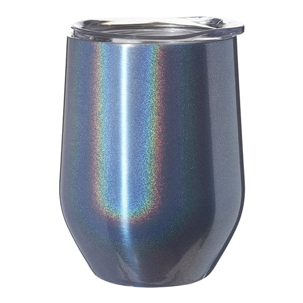 12oz. Iridescent Stemless Wine Glass Stainless Steel