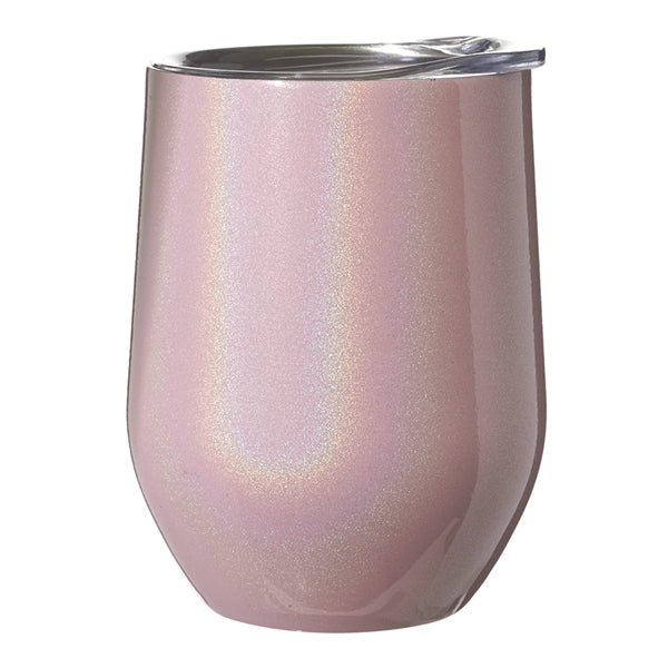 12oz. Iridescent Stemless Wine Glass Stainless Steel