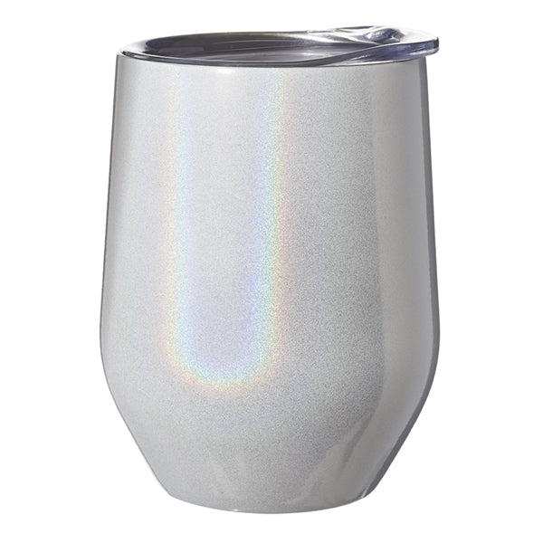 12oz. Iridescent Stemless Wine Glass Stainless Steel