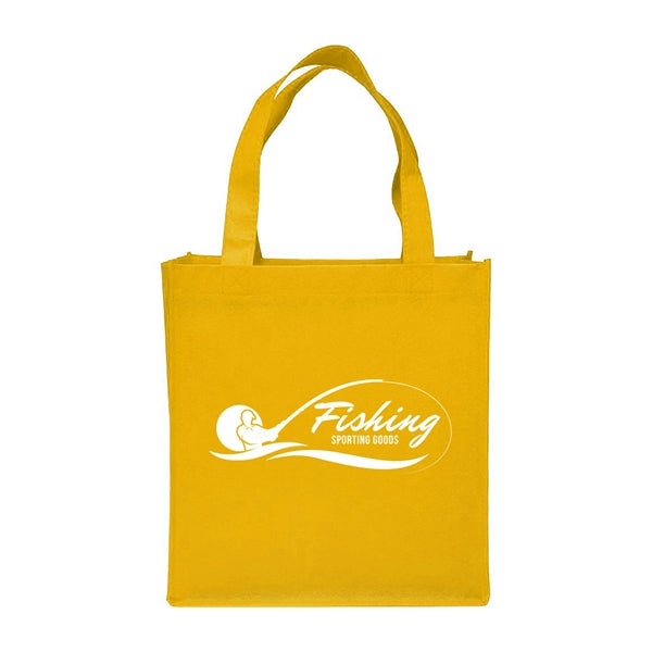 Clipper Non-Woven Grocery Tote Bag (1 Color Imprint)