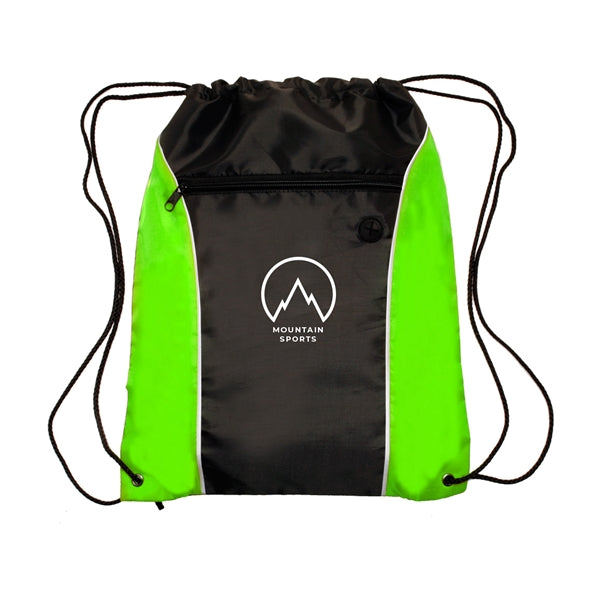 Color Flash Drawstring Backpack (1 Color Imprint)