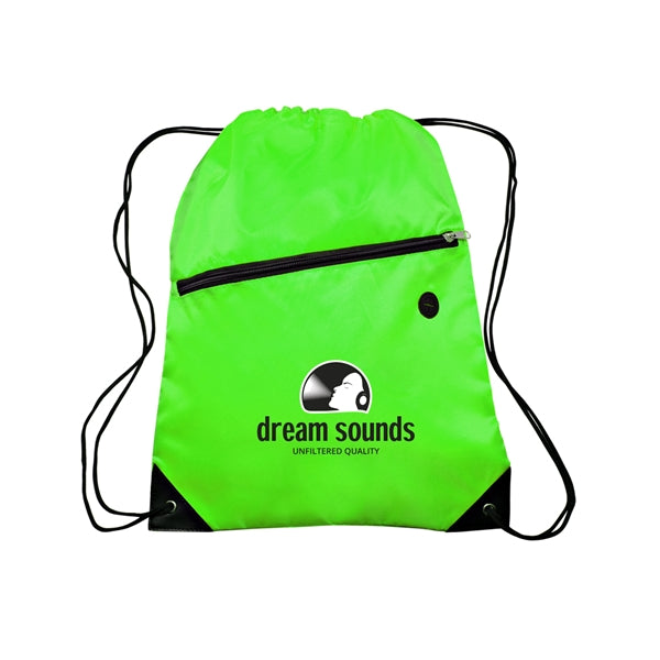 Globe Trotter Drawstring Backpack (1 Color Imprint)