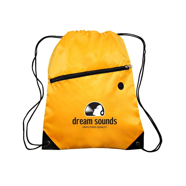 Globe Trotter Drawstring Backpack (1 Color Imprint)