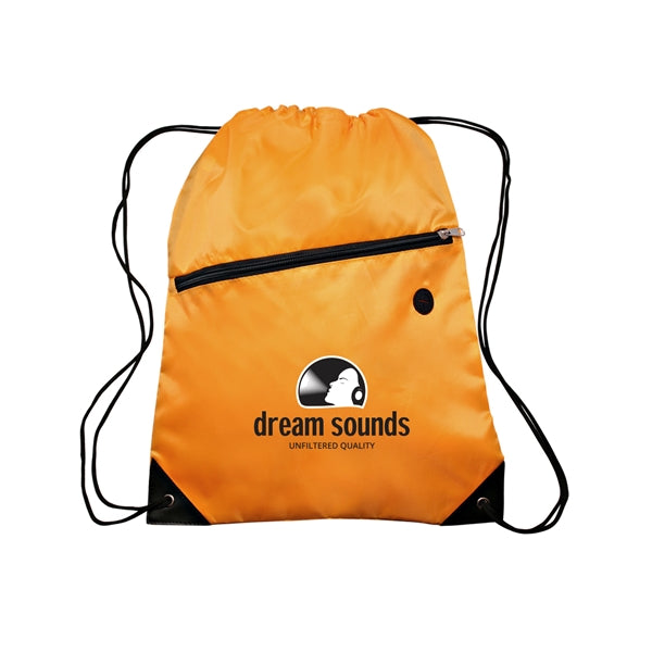 Globe Trotter Drawstring Backpack (1 Color Imprint)