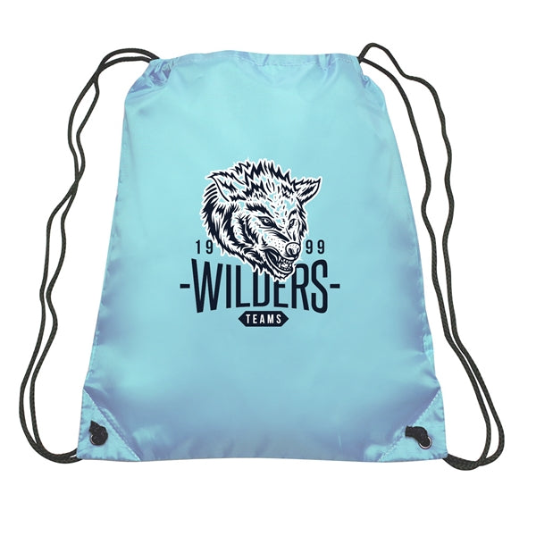 Go-Ez Polyester Drawstring Backpack (1 Color Imprint)