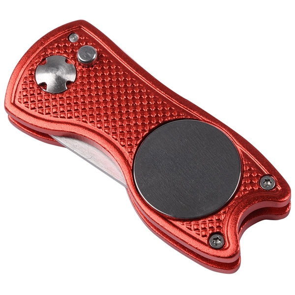 Switchblade Golf Divot Repair Tool with Pop-up Button Magnet