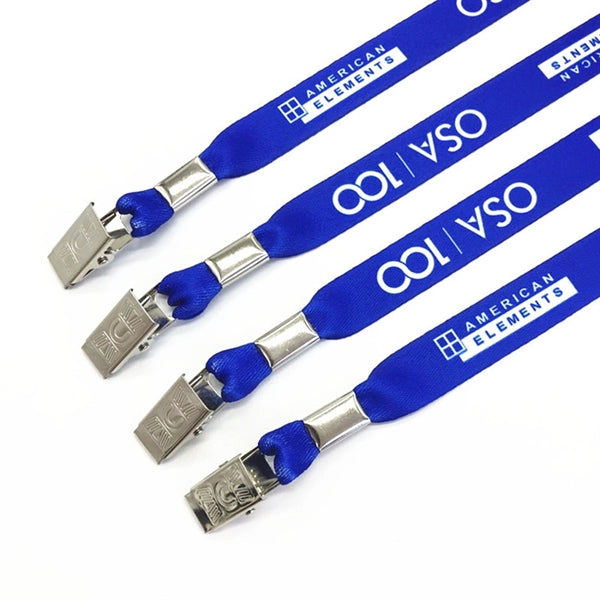 5/8" Lanyard With Double Bulldog Clips