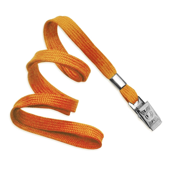 3/8" Blank Non-Breakaway Polyester Lanyards w Bulldog Clip