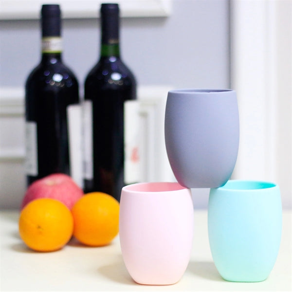 Outdoor Camping Unbreakable Rubber Silicone Wine Glasses