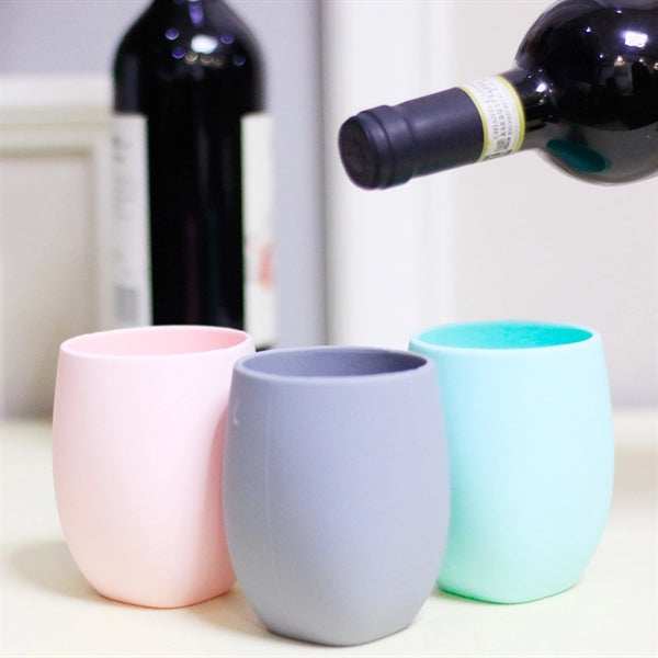 Outdoor Camping Unbreakable Rubber Silicone Wine Glasses