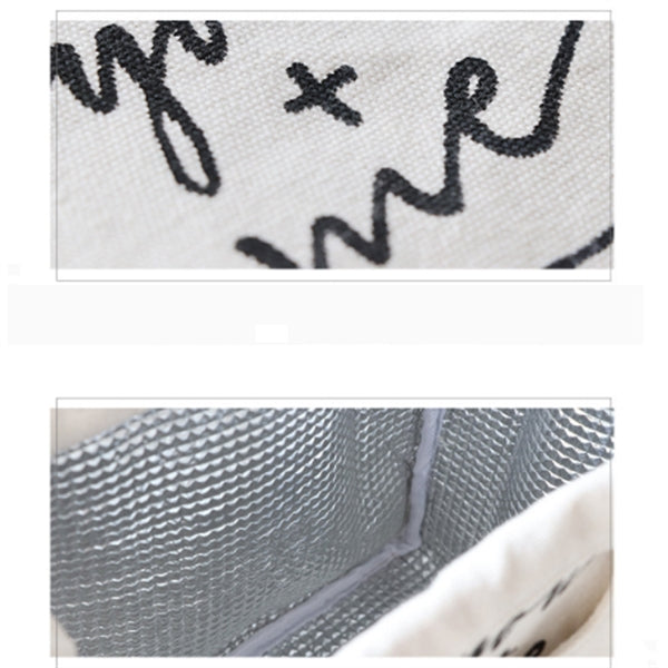 Creative Canvas Insulated Tote Bag For Grocery/Lunch