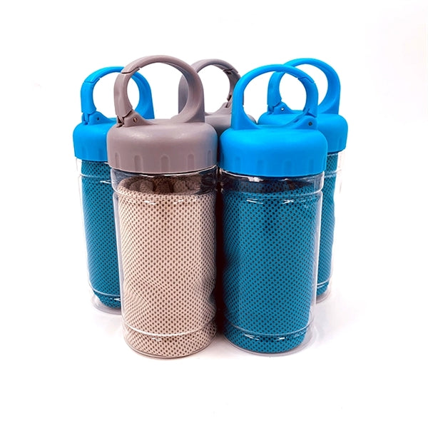 Microfiber Cooling Towel In Bottle Container