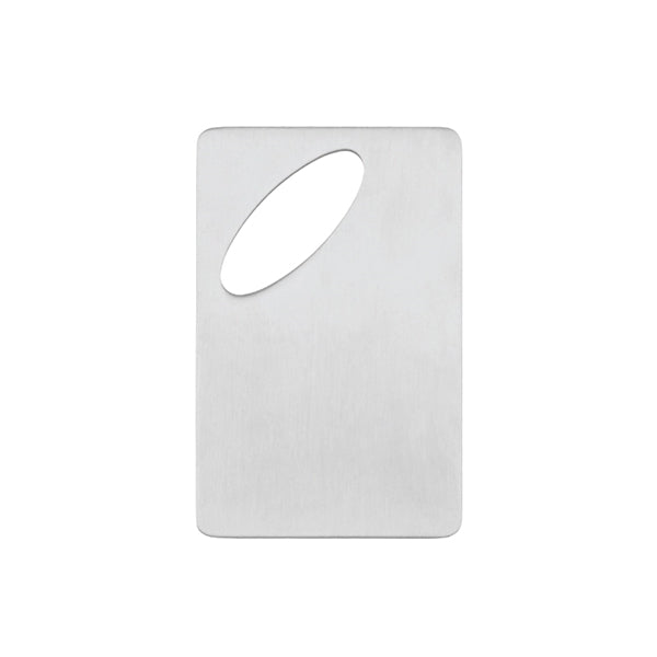 Oval Credit Card Brushed Finish Bottle Opener