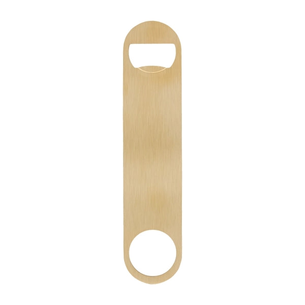 Paddle Style Brushed Gold Bottle Opener