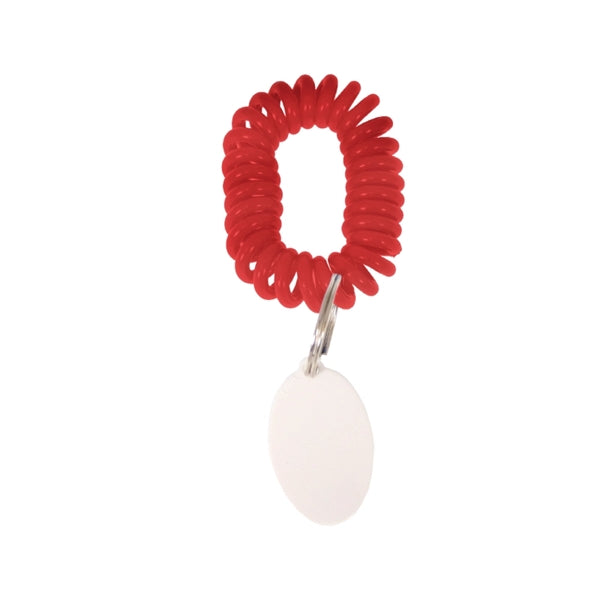 Bracelet Wrist Coil w/Tag Keyring
