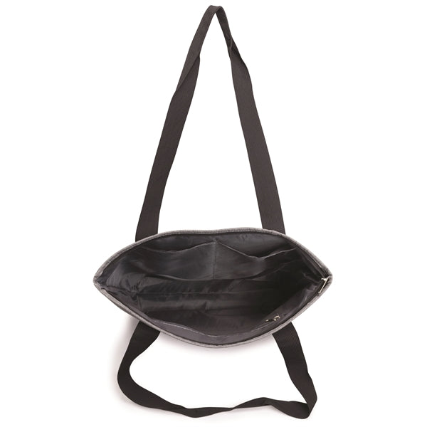 Heather Zippered Tote Bag