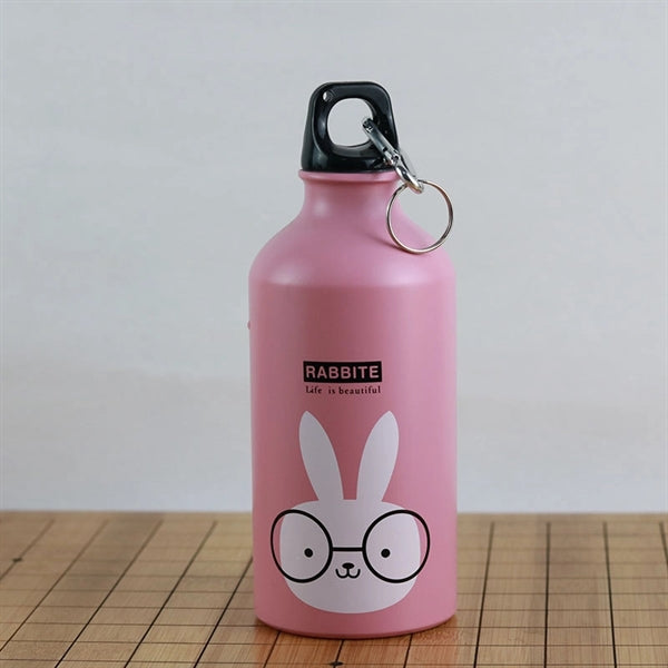 16oz Aluminum Kids Sports Drink Bottle With Carabiner