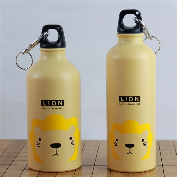 16oz Aluminum Kids Sports Drink Bottle With Carabiner