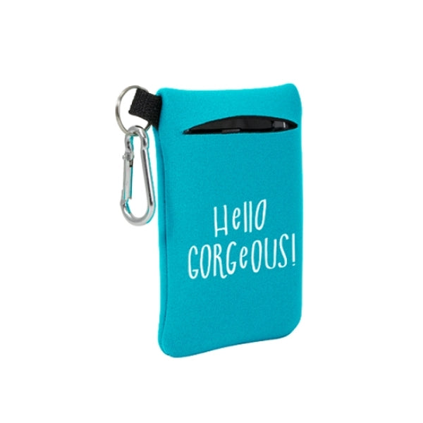 Large Neoprene Mobile Accessory Holder with Carabiner